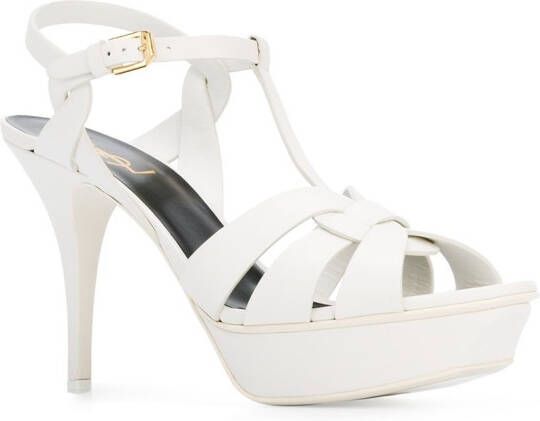 Saint Laurent Tribute 75mm sandals White