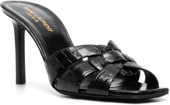 Saint Laurent Tribute 90mm sandals Black