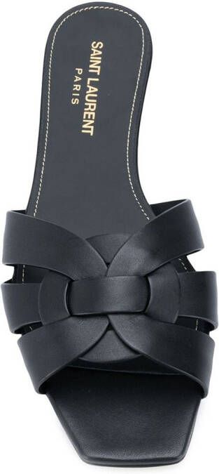 Saint Laurent Tribute leather sandals Black