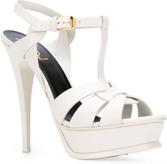Saint Laurent Tribute high-heeled sandals White