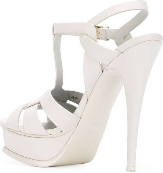 Saint Laurent Tribute high-heeled sandals White