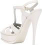 Saint Laurent Tribute high-heeled sandals White - Thumbnail 3