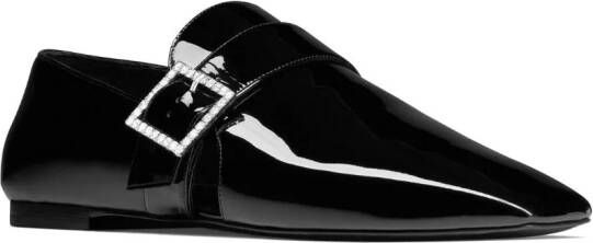 Saint Laurent Tristan patent leather slippers Black