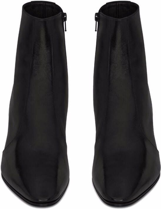 Saint Laurent Vassili zipped boots Black
