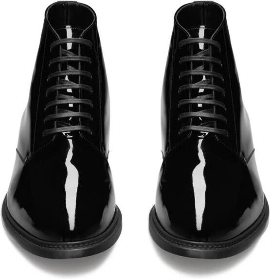 Saint Laurent Vaughn ankle leather boots Black