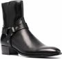 Saint Laurent Wyatt 40mm harness boots Black - Thumbnail 2