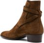 Saint Laurent Wyatt 4mm suede ankle boots Brown - Thumbnail 3