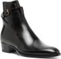 Saint Laurent Wyatt leather ankle boots Brown - Thumbnail 2