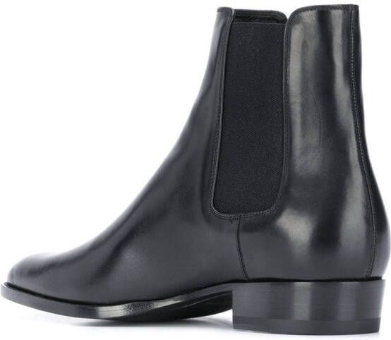 Saint Laurent Wyatt leather Chelsea boots Black
