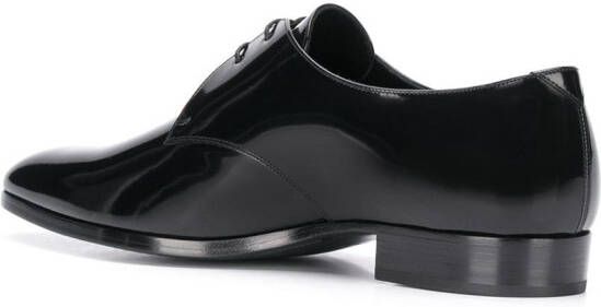 Saint Laurent Wyatt varnished leather Derby shoes Black