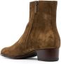 Saint Laurent Wyatt zipped boots Brown - Thumbnail 3