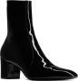 Saint Laurent XIV 70mm leather ankle boots Black - Thumbnail 2
