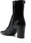 Saint Laurent XIV 80mm leather ankle boots Black - Thumbnail 3