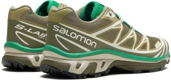 Salomon XT-6 panelled sneakers Green