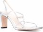 SANDRO 70mm strappy leather sandals Silver - Thumbnail 2