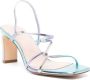 SANDRO Faye 80mm iridescent sandals Blue - Thumbnail 2