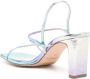SANDRO Faye 80mm iridescent sandals Blue - Thumbnail 3