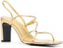 SANDRO Faye metallic strappy sandals Gold - Thumbnail 2