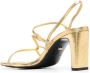 SANDRO Faye metallic strappy sandals Gold - Thumbnail 3