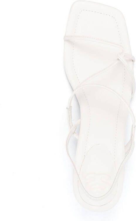 SANDRO open-toe heeled sandals White