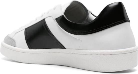 SANDRO panelled leather sneakers White