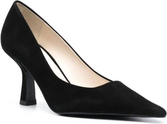 SANDRO 90mm pointed-toe suede pumps Black