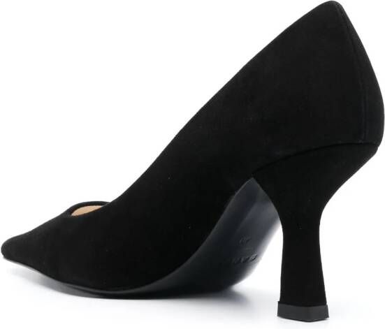 SANDRO 90mm pointed-toe suede pumps Black