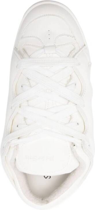 SANTHA panelled lace-up sneakers White