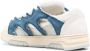 SANTHA panelled padded leather sneakers Blue - Thumbnail 3