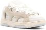 SANTHA panelled padded leather sneakers Neutrals - Thumbnail 2
