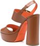 Santoni 105mm block-heel sandals Brown - Thumbnail 3