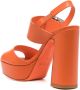 Santoni 105mm block-heel sandals Orange - Thumbnail 3