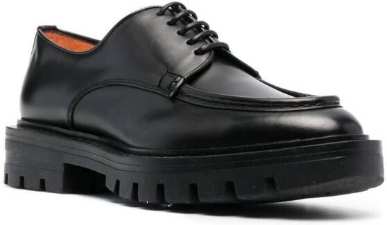 Santoni 35mm leather Oxford shoes Black