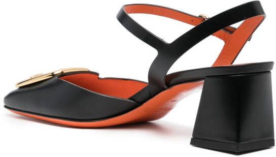 Santoni 50mm closed-toe leather sandals Black