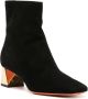 Santoni 55mm square-toe suede ankle boots Black - Thumbnail 2