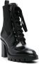 Santoni 75mm lace-up leather ankle boots Black - Thumbnail 2