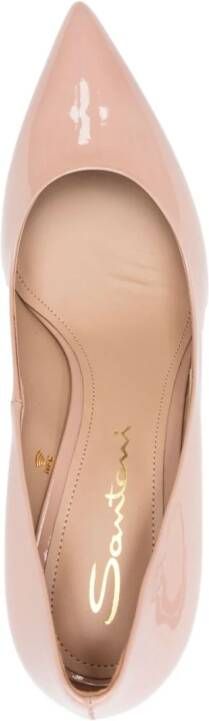 Santoni 85mm patent-leather pumps Pink