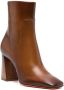 Santoni 90mm leather ankle boots Brown - Thumbnail 2