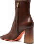 Santoni 90mm leather ankle boots Brown - Thumbnail 3