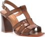 Santoni 95mm leather sandals Brown - Thumbnail 2