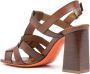 Santoni 95mm leather sandals Brown - Thumbnail 3