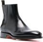 Santoni almond-toe leather boots Black - Thumbnail 2