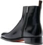 Santoni almond-toe leather boots Black - Thumbnail 3
