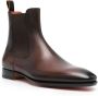 Santoni almond-toe leather Chelsea boots Brown - Thumbnail 2