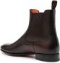 Santoni almond-toe leather Chelsea boots Brown - Thumbnail 3