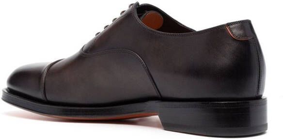 Santoni almond-toe Oxford shoes Brown