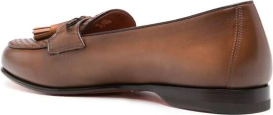 Santoni Andrea leather loafers Brown