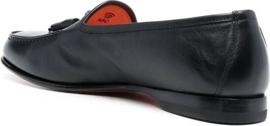 Santoni Andrea tassel-detail leather loafers Black