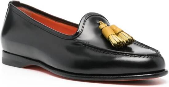 Santoni Andrea tassel-embellished loafers Black
