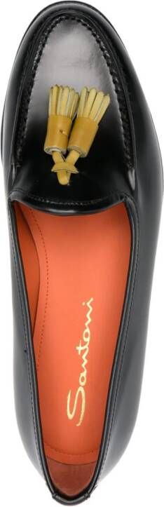 Santoni Andrea tassel-embellished loafers Black